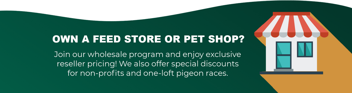 Birdpal Products offers wholesale prices for feed stores and pet shops. Sign up form. 