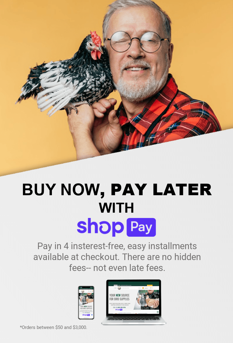 Birdpal Products now accepts monthly-installments by ShopPay. Mobile Banner.