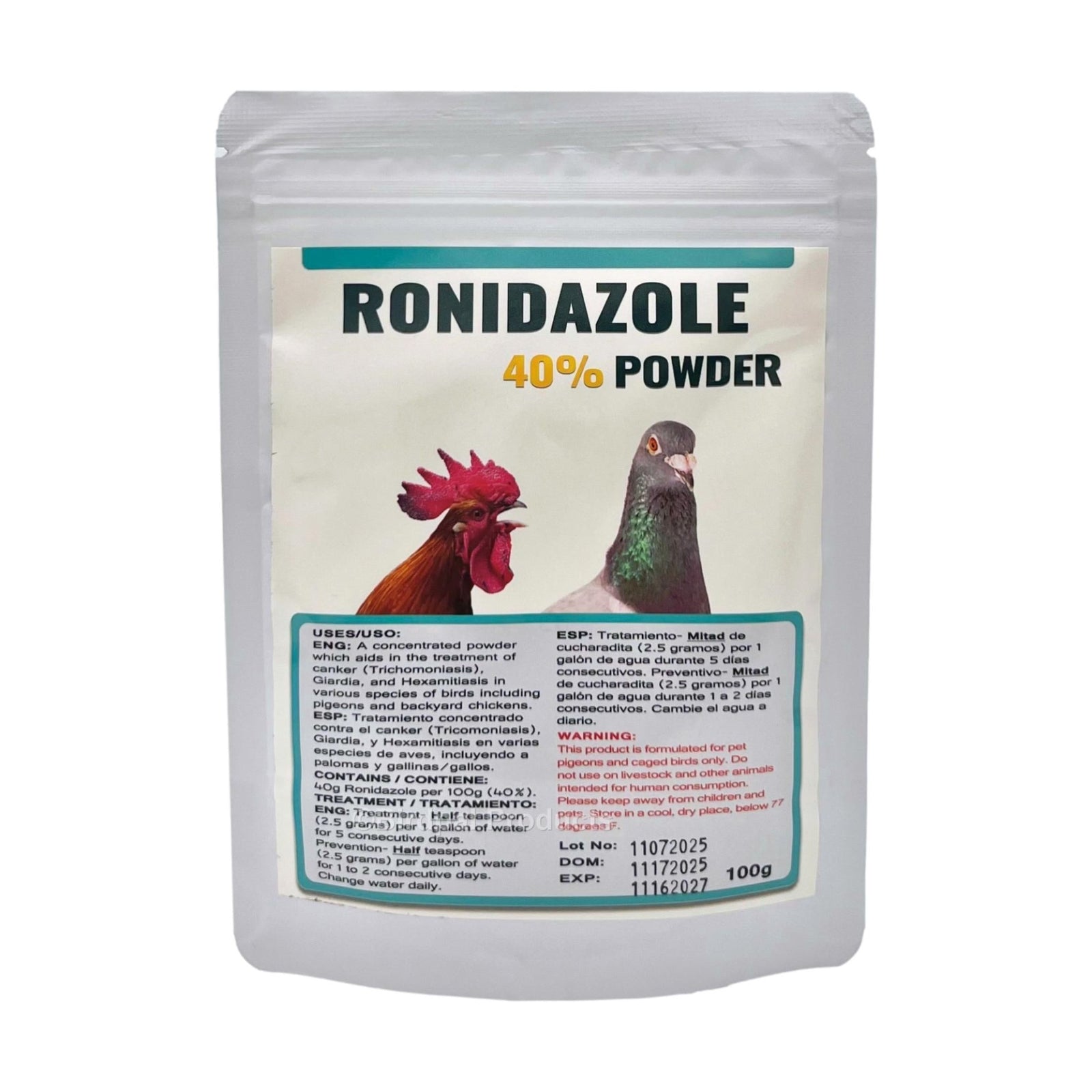 Ronidazole 40% - Concentrated Canker Treatment for Birds