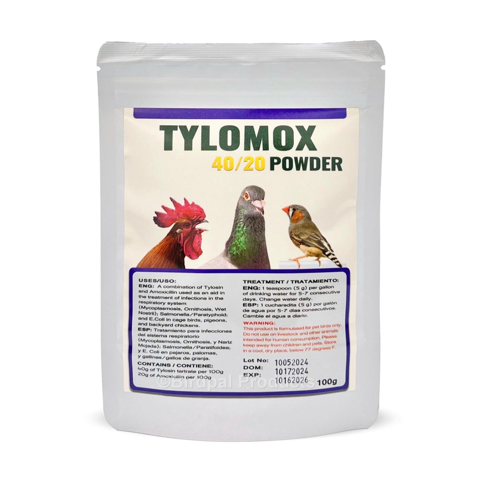 Tylomox 40/20 for Birds - Tylosin & Amoxicillin Combination