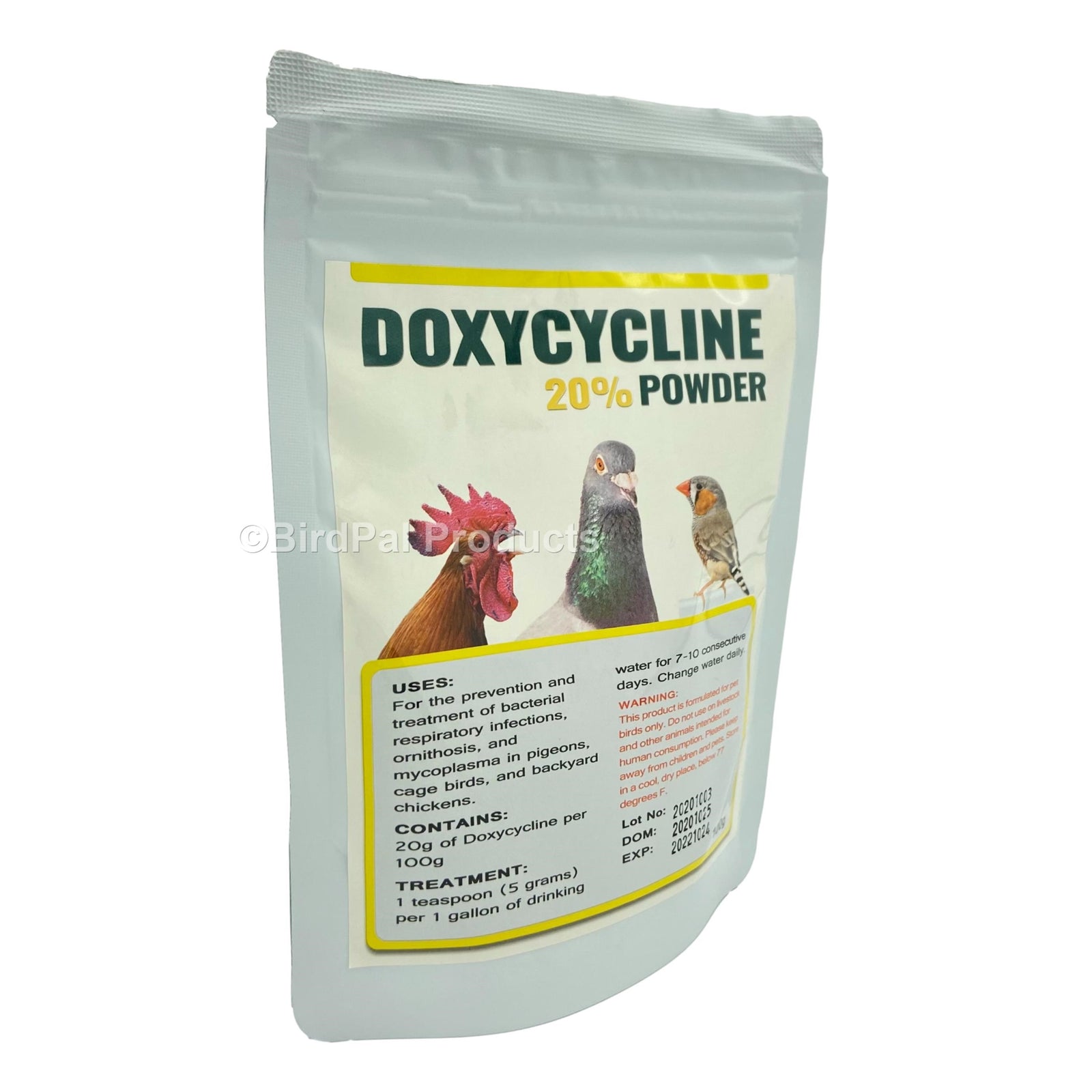 Doxycycline 20% Powder for Pigeons, Pet Chickens, and Cage Birds