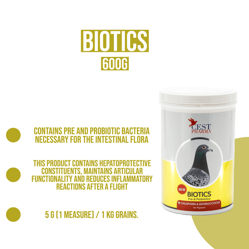 Cest Biotics - Pre & Probiotics w/ Calsporin® for Pigeons - BirdPal Avian Products, Inc.
