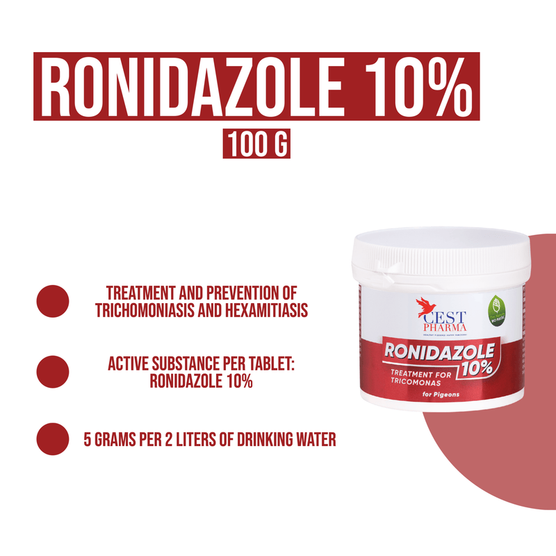 Cest Ronidazole 10% - Canker Treatment for Pigeons - BirdPal Avian Products, Inc.