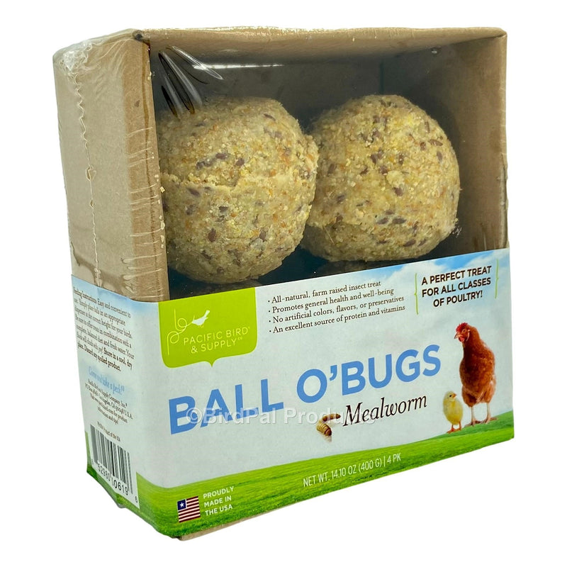 Chicken Grub Ball O' Bugs Mealworms - BirdPal Avian Products