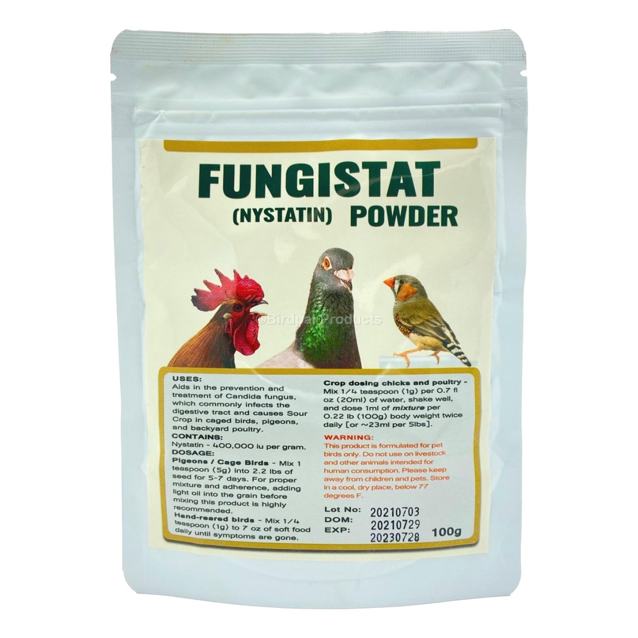 product-1-1 Fungistat Powder - Nystatin Candida Treatment for Birds