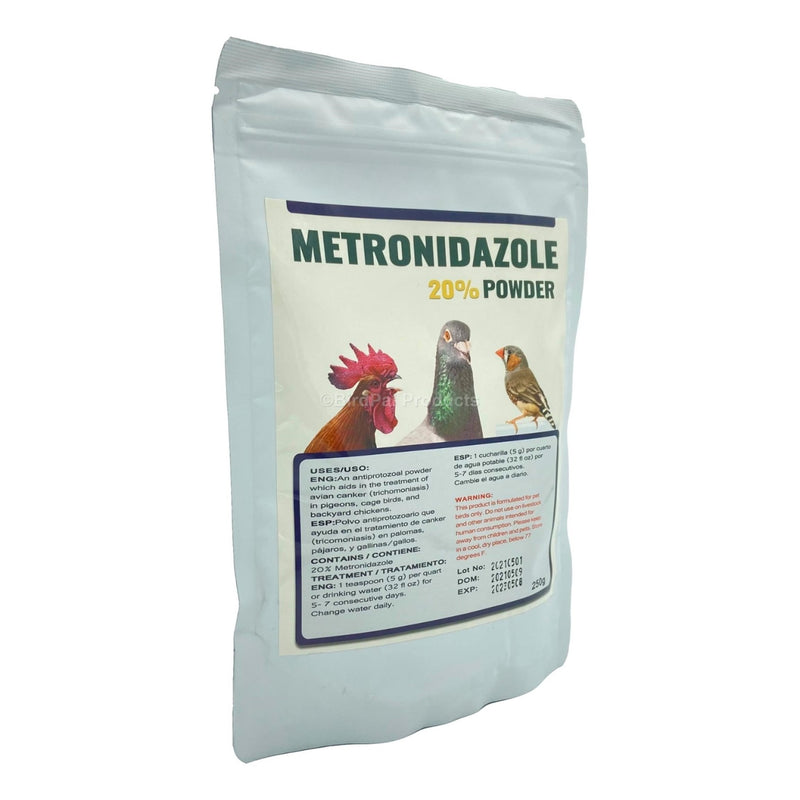 Metronidazole 20% Powder for Birds (Flagyl) - 250 g - BirdPal Avian Products, Inc.
