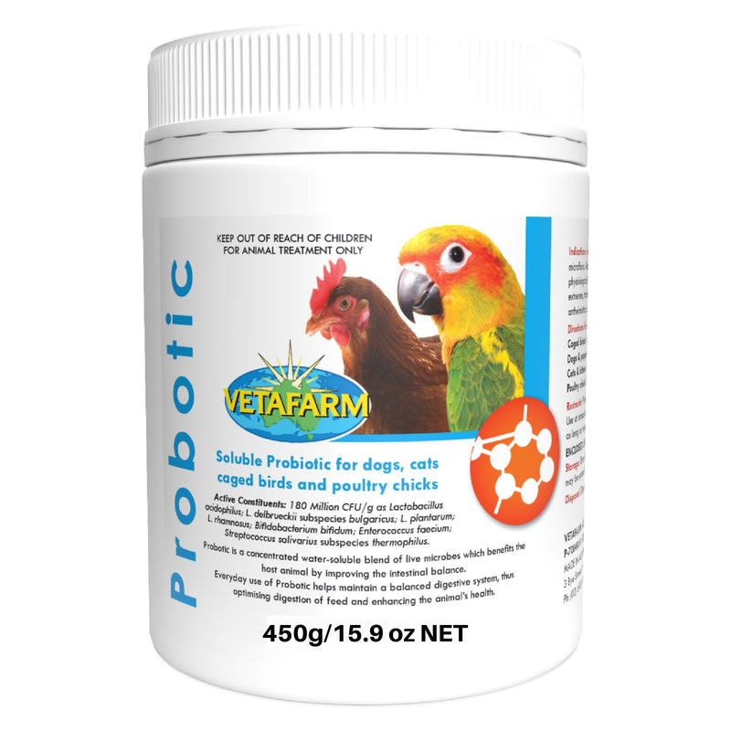 Probiotic Powder for Cage Birds & Chickens - Gut Flora Support - BirdPal Avian Products, Inc.