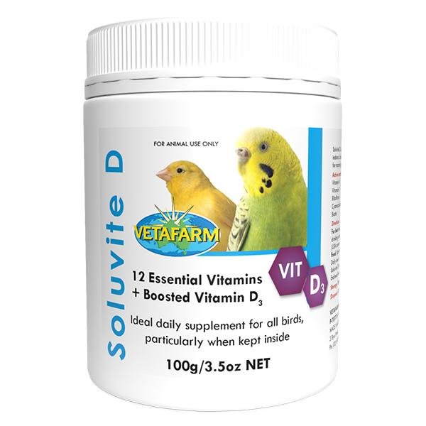 Soluvite D Multivitamin Powder - w/ D3 - BirdPal Avian Products