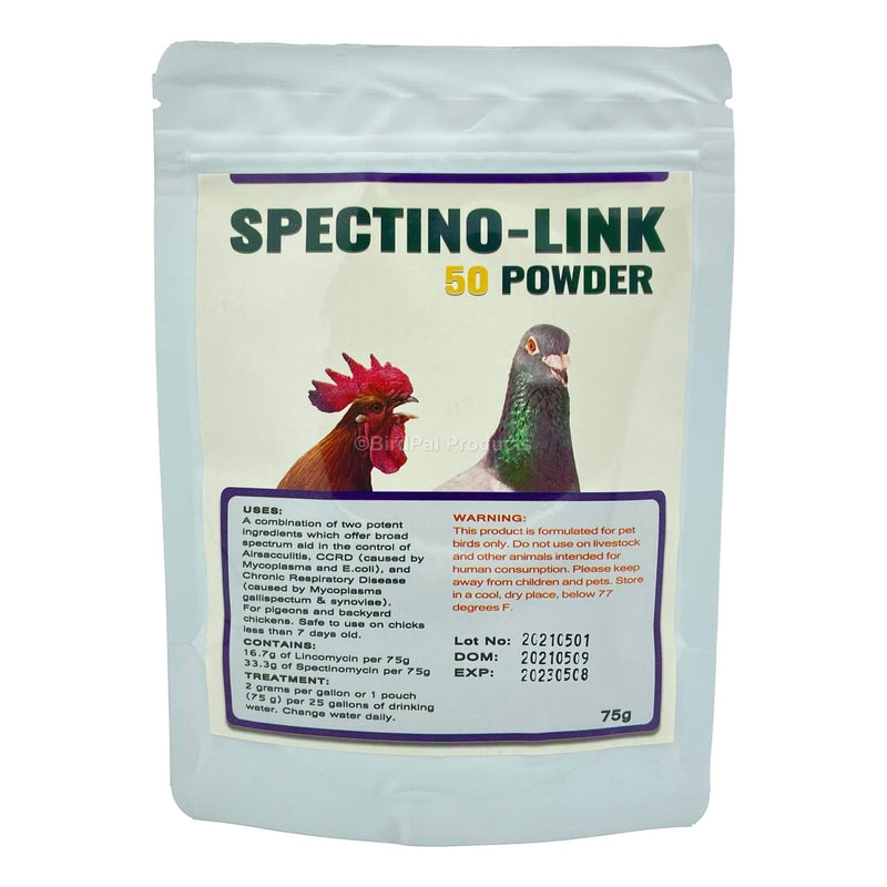 Spectino-Link 50 Powder for Chickens & Pigeons - CRD Treatment - BirdPal Avian Products, Inc.